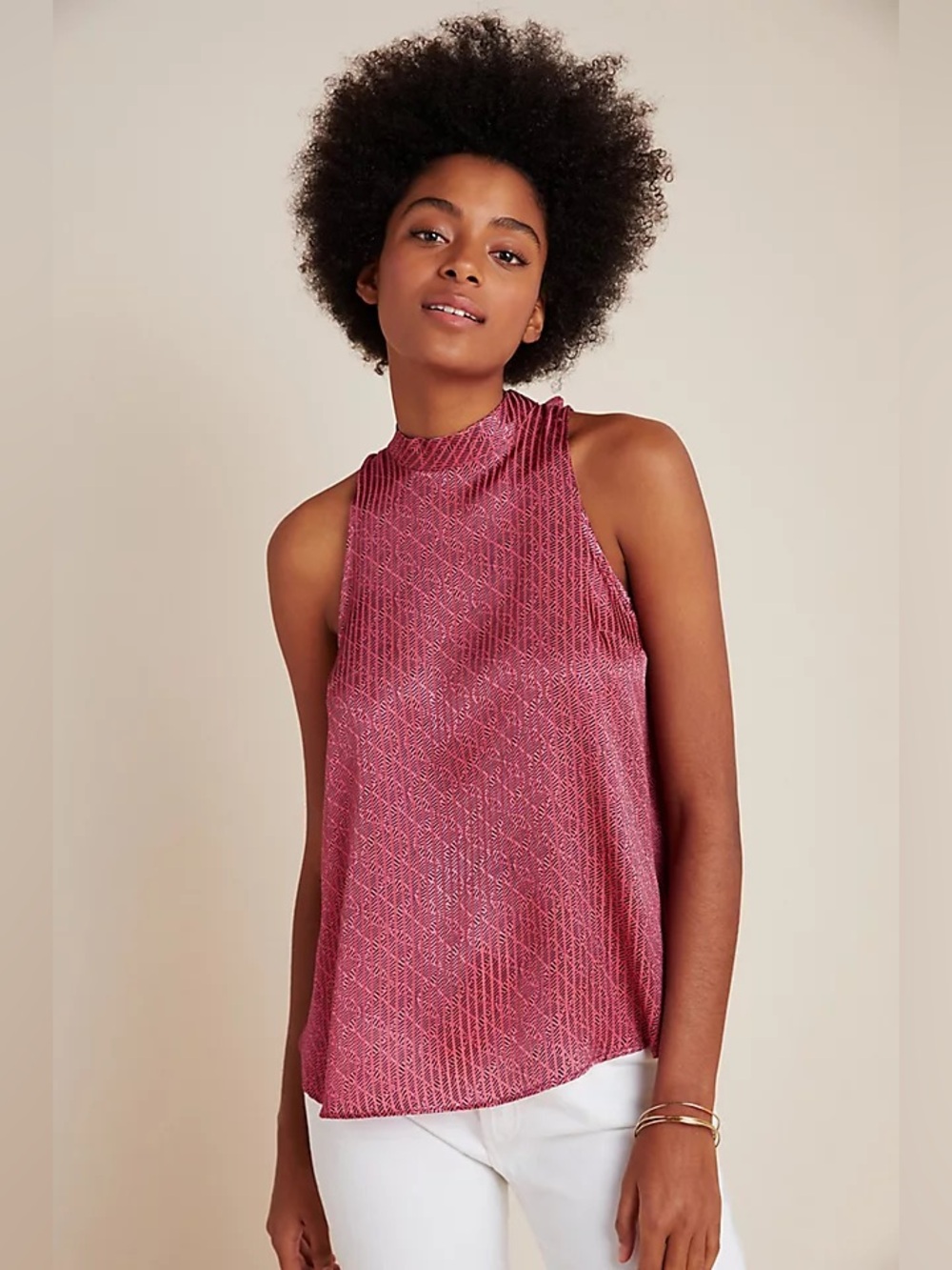 Maeve by Anthro Pink Blouse